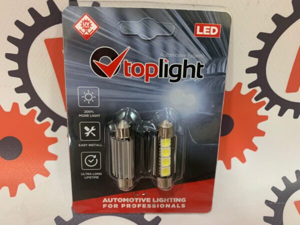 Lampade siluro a 4 led smd cambus 12v 12X38mm (2pz) marca Toplight 39212