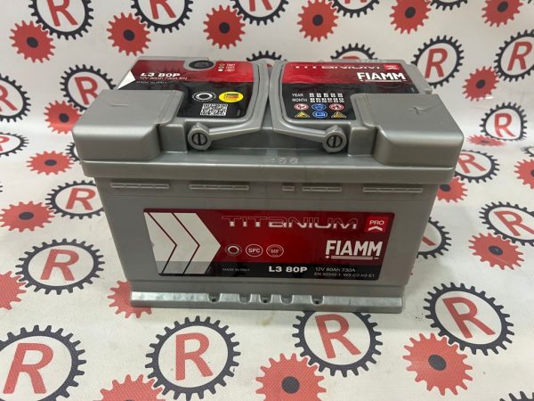 Batteria auto Fiamm titanium L3 80 ah 730 spunto polo positivo dx garanzia 2anni