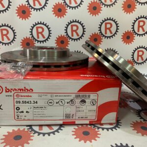 Coppia dischi freno anteriori marca Brembo Fiat-Opel 09.5843.34